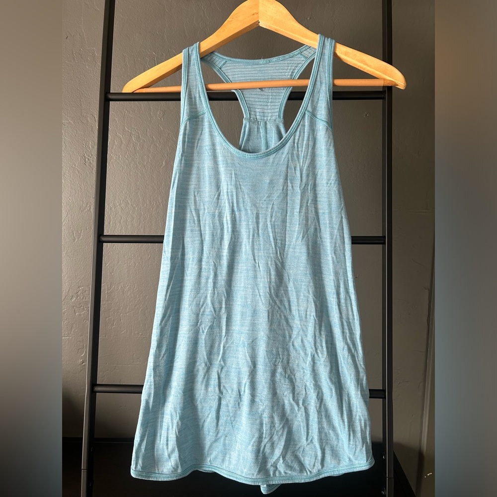 Lululemon light blue workout racer back tank